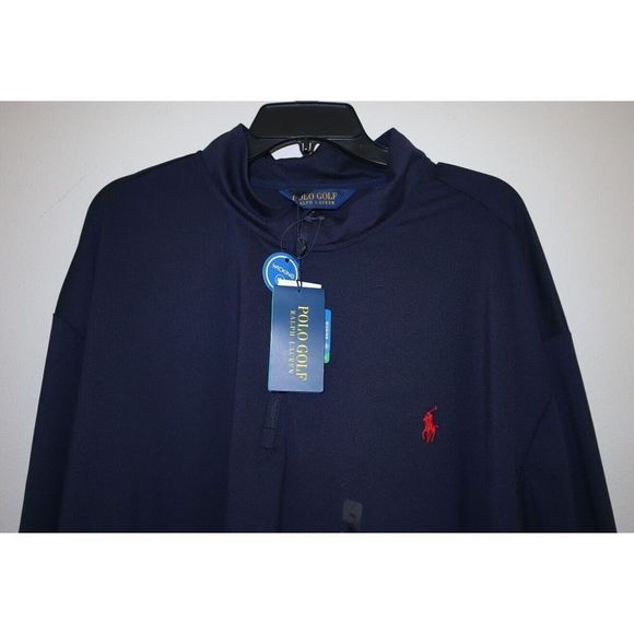 Polo Ralph Lauren Men's Sz 3XB Navy Long Sleeve 1/4 Zip Pullover Golf Shirt $148 - Picture 3 of 9